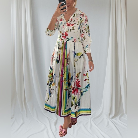 Sara Roka Elena Hummingbird Maxi Dress - Picture 1 of 11
